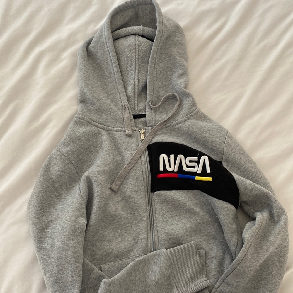 NASA grey zip up